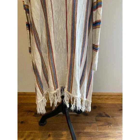Sweet N Sinful Cardigan Striped Lightweight Distressed Southwest Look Sz Small - Picture 8 of 11